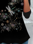 Damen Geblümt Langarm T-Shirts T-Shirt Rundhals Print Lässig Frühling/Herbst T-Shirt mit Grafik Oberteile