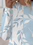 Damen Geblümt Langarm T-Shirts T-Shirt Rundhals Print Lässig Frühling/Herbst T-Shirt mit Grafik Oberteile