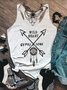 Damen Ärmellos Tanktop Oberteile Leibchen Sommer Wilder Westen U-Ausschnitt Täglich Lässig Oberteile