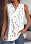 Damen Ärmellos Tanktop Oberteile Leibchen Sommer Abstrakte Tupfen V-Ausschnitt Täglich Lässig Oberteile