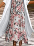 Damen Geblümt Print Zweiteiliges Set Täglich Dreiviertelärmel Lässig Frühling/Herbst Mantel mit Rock Matching Set