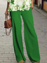 Damen Geblümt Print Zweiteiliges Set Täglich Langarm Lässig Frühling/Herbst Bluse mit Hose Matching Set