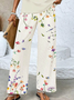 Damen Geblümt Print Zweiteiliges Set Täglich Ärmellos Lässig Sommer Bluse mit Hose Matching Set