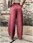Damen Unifarben Knöchelhose Hose Lässig Frühling/Herbst Hose