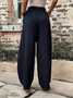 Damen Unifarben Knöchelhose Hose Lässig Frühling/Herbst Hose