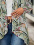 Damen Geblümt Frühling/Herbst Aufdecken Lässig Print Leicht Strickjacke