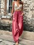 Damen Unifarben Knöchelhose Hose Lässig Frühling/Herbst Hose