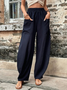 Damen Unifarben Knöchelhose Hose Lässig Frühling/Herbst Hose