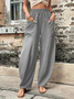 Damen Unifarben Knöchelhose Hose Lässig Frühling/Herbst Hose