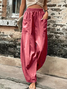 Damen Unifarben Knöchelhose Hose Lässig Frühling/Herbst Hose