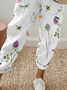 Damen Geblümt Knöchelhose Hose Lässig Frühling/Herbst Hose