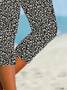 Damen Geblümt Caprihosen Elastische Taille Hose Lässig Sommer Hose