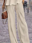 Damen Geblümt Print Zweiteiliges Set Täglich Langarm Lässig Frühling/Herbst Bluse mit Hose Matching Set