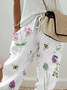 Damen Geblümt Knöchelhose Hose Lässig Frühling/Herbst Hose