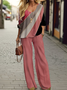 Damen Geometrisch Print Zweiteiliges Set Täglich Langarm Lässig Frühling/Herbst Bluse mit Hose Matching Set