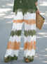 Damen Gestreift Print Zweiteiliges Set Täglich Langarm Lässig Frühling/Herbst Bluse mit Hose Matching Set