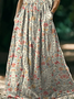 Damen Geblümt Ärmellos Sommer Print Kleid Rundhals Täglich Lässig Maxikleid Tanktop H-Linie Kleid