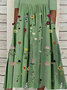 Damen Geblümt Kurzarm Sommer Print Kleid Rundhals Täglich Lässig Maxikleid Etuikleid H-Linie Kleid