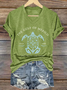 Damen Textbriefe Kurzarm T-Shirts T-Shirt V-Ausschnitt Lässig Sommer Oberteile