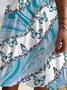 Damen Geblümt Kurzarm Sommer Kleid V-Ausschnitt Täglich Lässig Midi A-Linien-Kleid