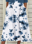 Damen Geblümt Print Zweiteiliges Set Täglich Halbarm Lässig Sommer Mantel mit Rock Matching Set