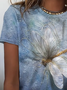 Damen Libelle Kurzarm T-Shirts T-Shirt Rundhals Print Lässig Sommer T-Shirt mit Grafik Oberteile