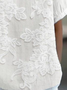 Damen Geblümt Kurzarm Bluse Sommer Print Schalkragen Täglich Lässig Oberteile