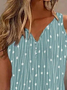 Damen Ärmellos Tanktop Oberteile Leibchen Sommer Geblümt Print V-Ausschnitt Täglich Lässig Oberteile