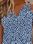 Damen Ärmellos Tanktop Oberteile Leibchen Sommer Geblümt Print V-Ausschnitt Täglich Lässig Oberteile