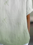 Damen Libelle Kurzarm Bluse Sommer Schalkragen Täglich Lässig Oberteile
