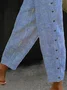 Damen Gestreift Lang Hose Lässig Frühling/Herbst Hose
