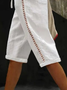 Damen Geometrisch Fünfte Hose Hose Lässig Sommer Hose