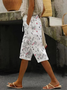 Damen Geblümt Fünfte Hose Hose Lässig Sommer Hose