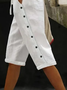 Damen Unifarben Fünfte Hose Hose Lässig Sommer Hose