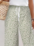 Damen Geblümt Fünfte Hose Hose Lässig Sommer Hose