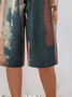 Damen Abstrakt Fünfte Hose Hose Lässig Sommer Hose