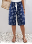 Damen Geblümt Fünfte Hose Hose Lässig Sommer Hose