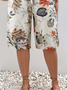 Damen Geblümt Fünfte Hose Hose Lässig Sommer Hose