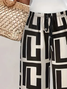 Damen Geometrisch Fünfte Hose Hose Lässig Sommer Hose