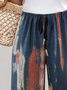 Damen Farbblock Fünfte Hose Hose Lässig Sommer Hose