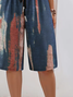 Damen Farbblock Fünfte Hose Hose Lässig Sommer Hose