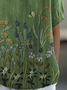 Damen Geblümt Kurzarm Bluse Sommer Print Schalkragen Täglich Lässig Oberteile