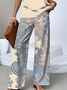 Damen Paisley Zweiteiliges Set Täglich Ärmellos Lässig Sommer Bluse mit Hose Matching Set