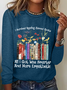 Damen Textbriefe Langarm Bluse Frühling/Herbst Rundhals Täglich Lässig Oberteile