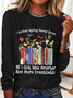 Damen Textbriefe Langarm Bluse Frühling/Herbst Rundhals Täglich Lässig Oberteile