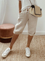 Damen Unifarben Fünfte Hose Hose Lässig Sommer Hose
