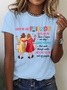 Damen Textbriefe Kurzarm T-Shirts T-Shirt Rundhals Lässig Sommer Oberteile