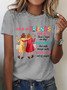 Damen Textbriefe Kurzarm T-Shirts T-Shirt Rundhals Lässig Sommer Oberteile