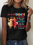 Damen Textbriefe Kurzarm T-Shirts T-Shirt Rundhals Lässig Sommer Oberteile