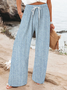 Damen Grafik mit Denim-Imitat-Print Lang Hose Lässig Frühling/Herbst Hose
